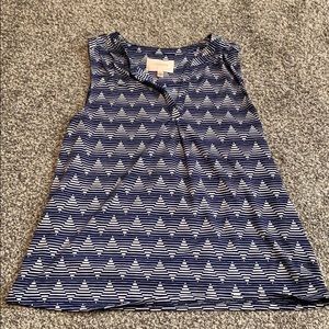 Navy & white tank top.